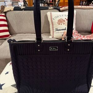 Vera Bradley Navy Large Quilted Tote
